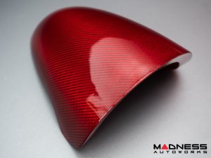 FIAT 500 Instrument Cover - Carbon Fiber - Red Candy